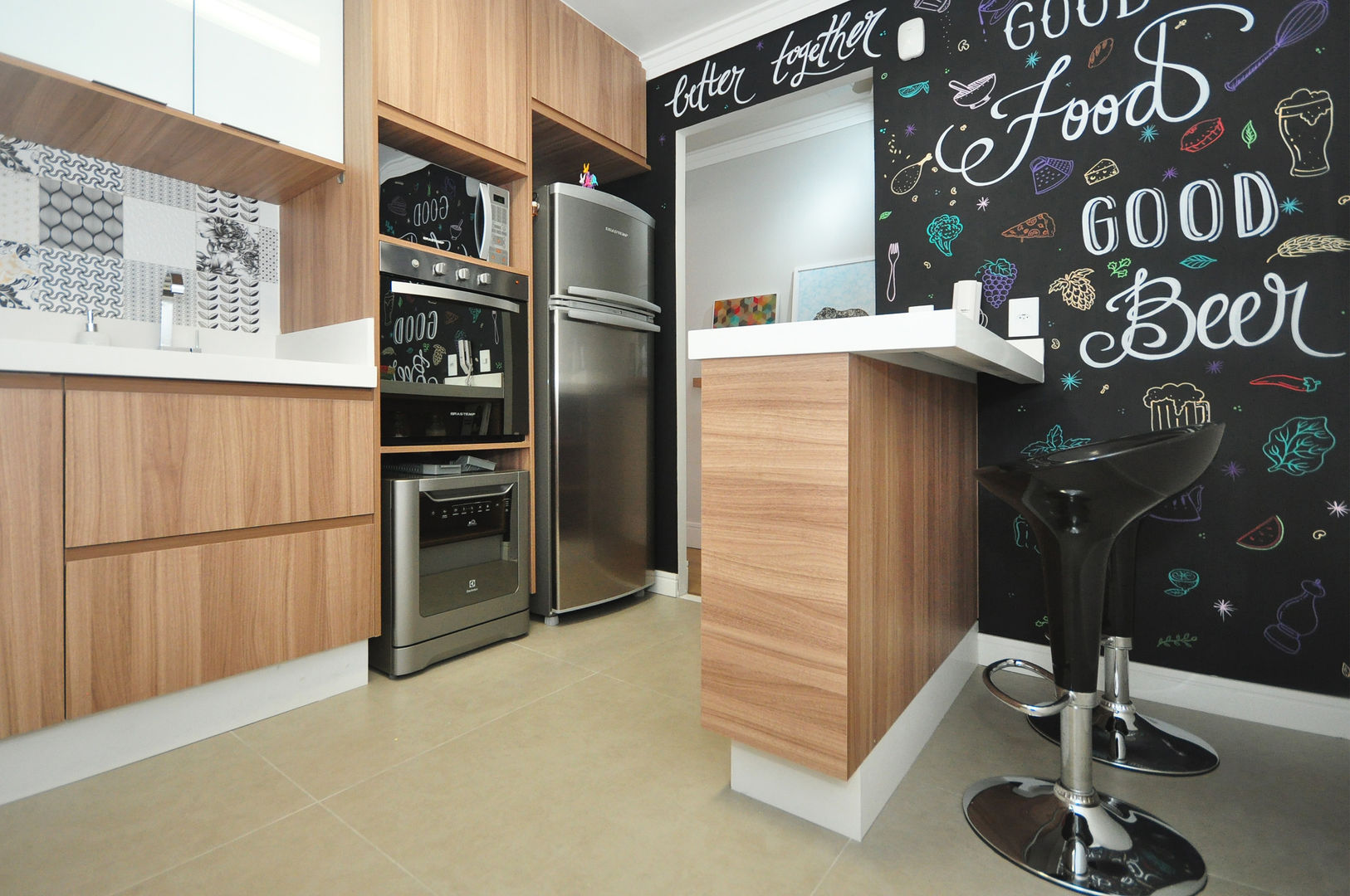 parede cozinha minimalista
