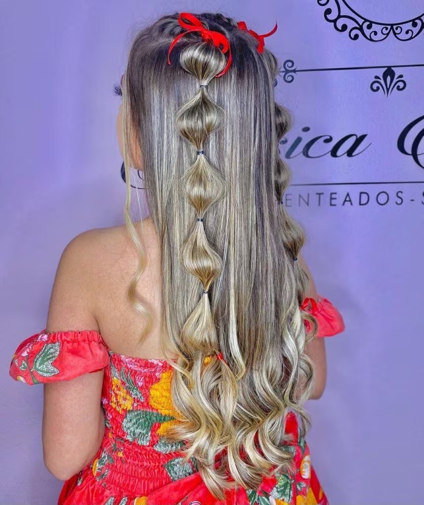penteado rápido festa junina