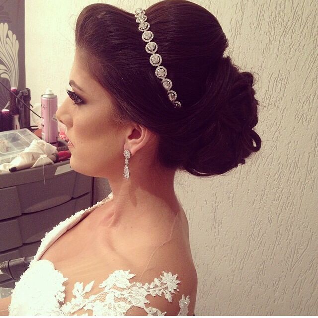 penteado noiva semi preso casamento diurno/noturno