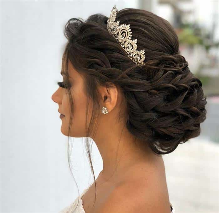 penteado semi preso noiva com acessório
