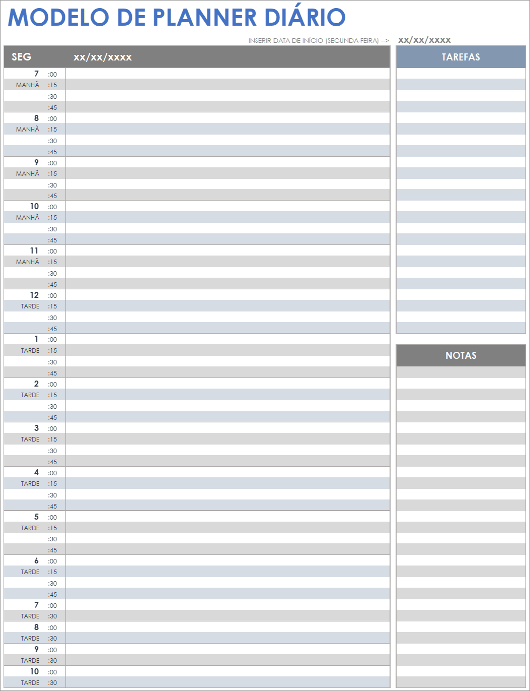 planner diário capa dura
