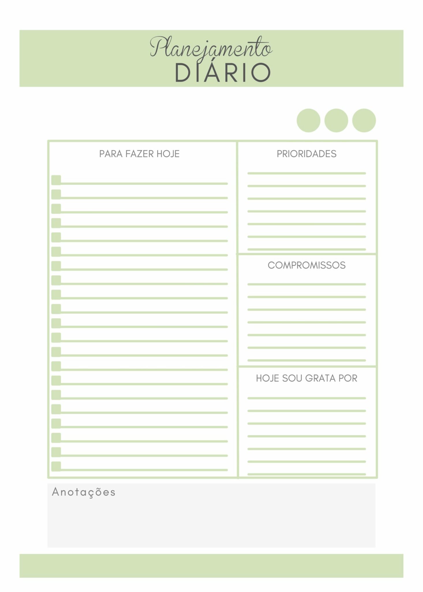 planner diário para imprimir grátis