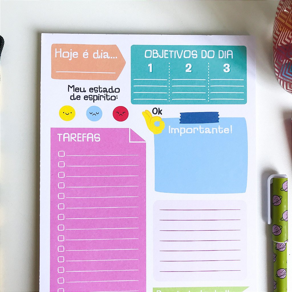 planner diário A5