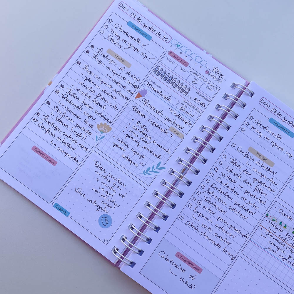 planner diário A5