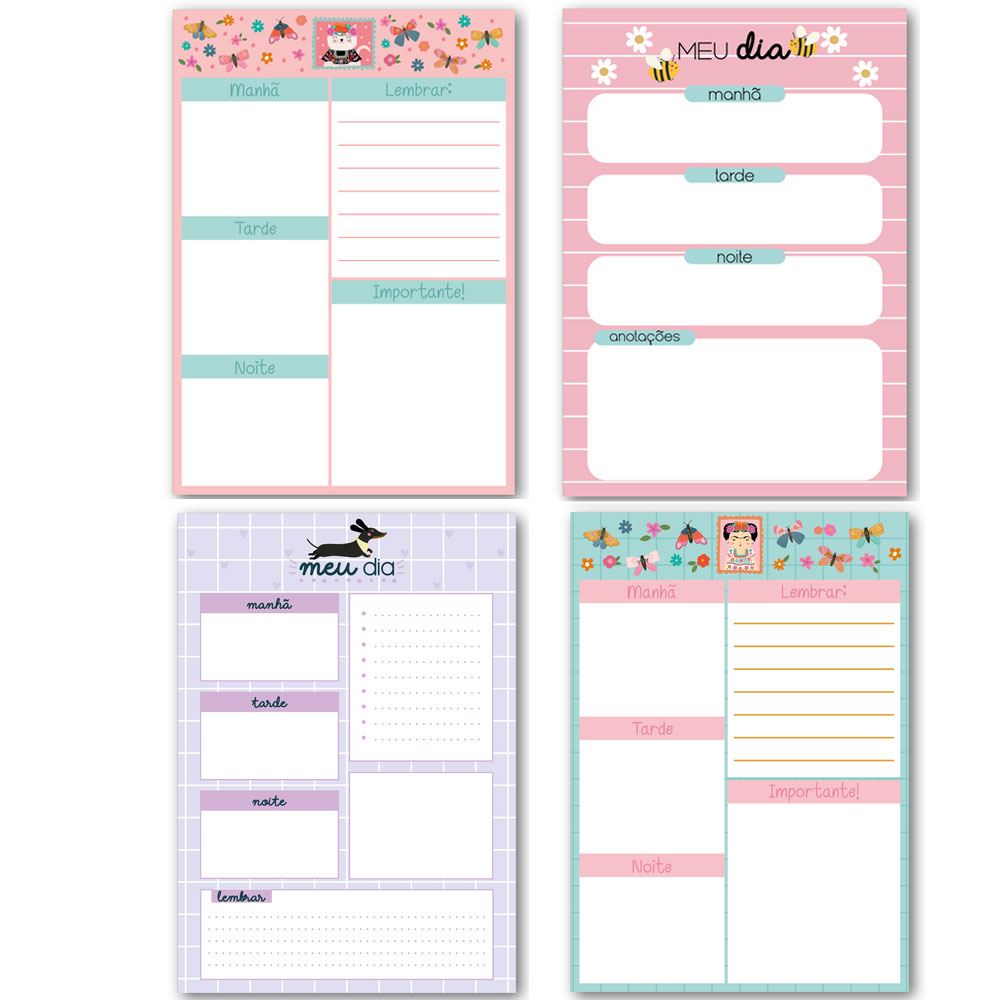 planner diário não datado