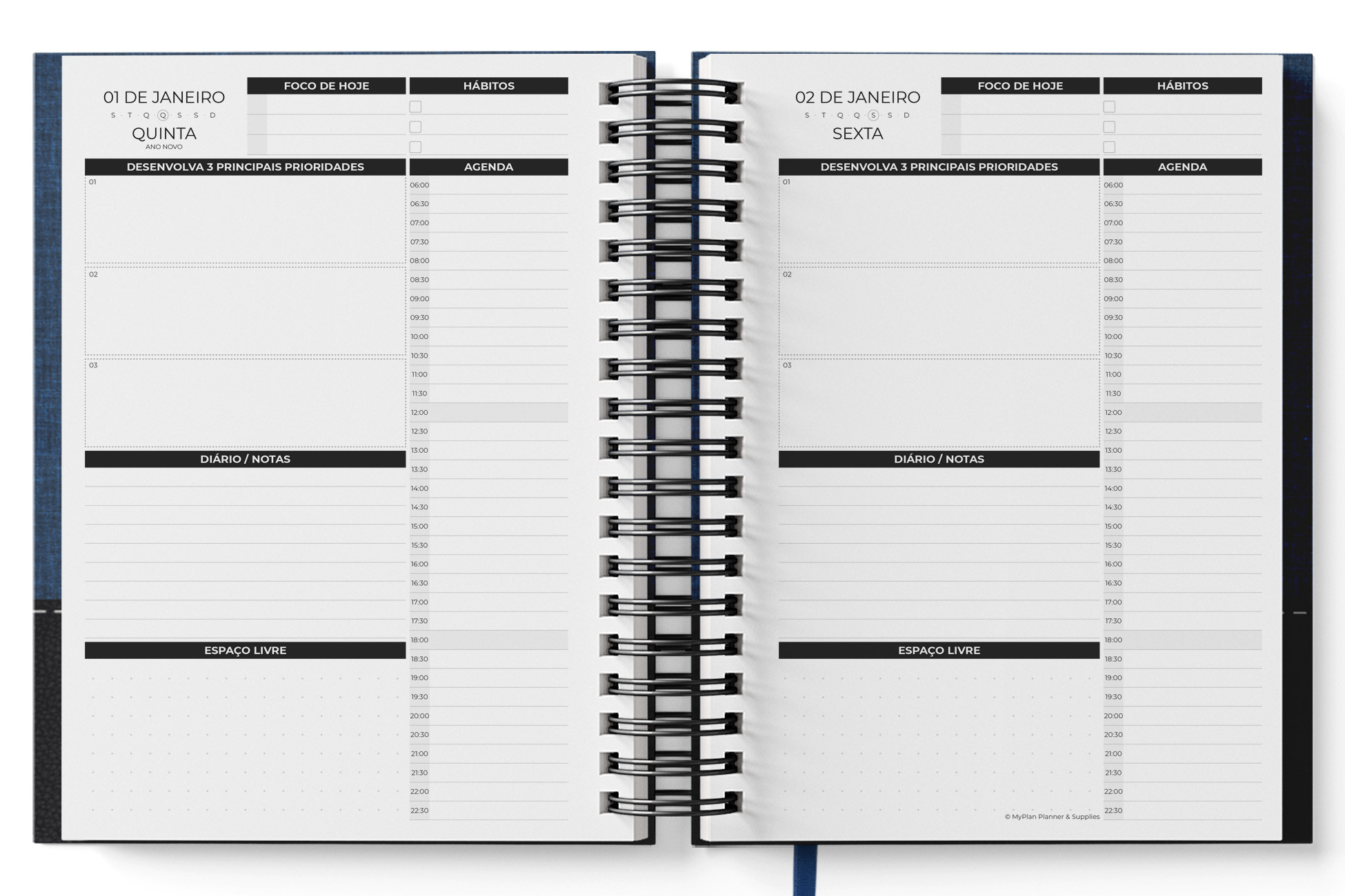 planner diário digital