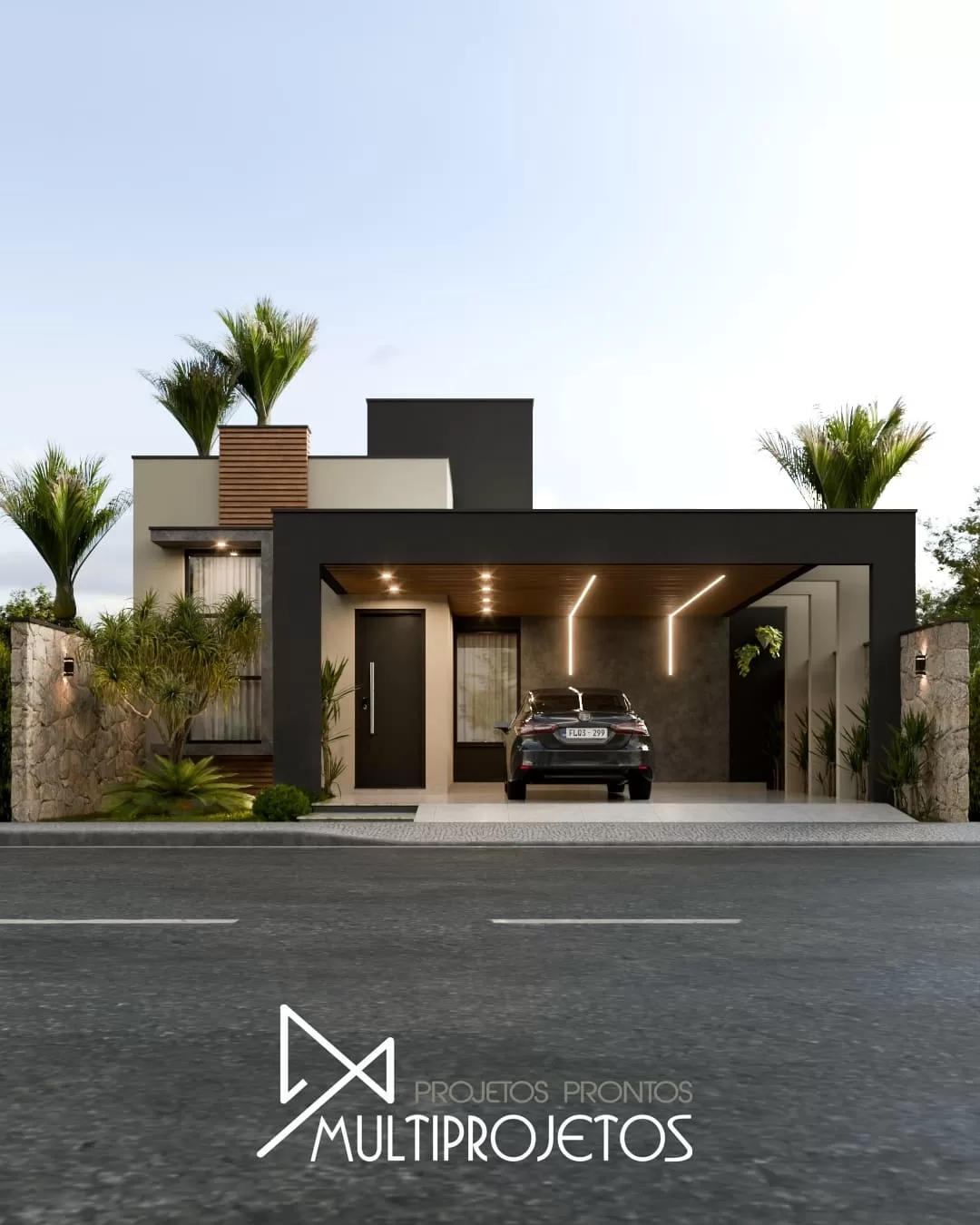layout casa 10x20 com piscina