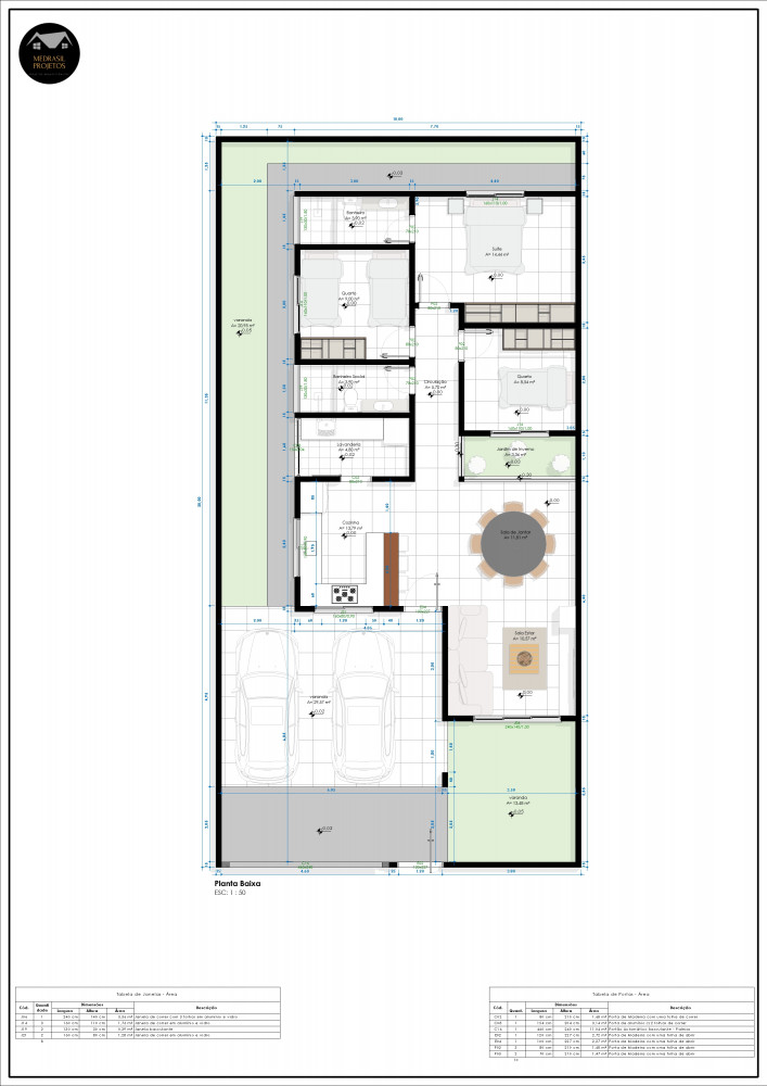 casa terrea 10x20 moderna