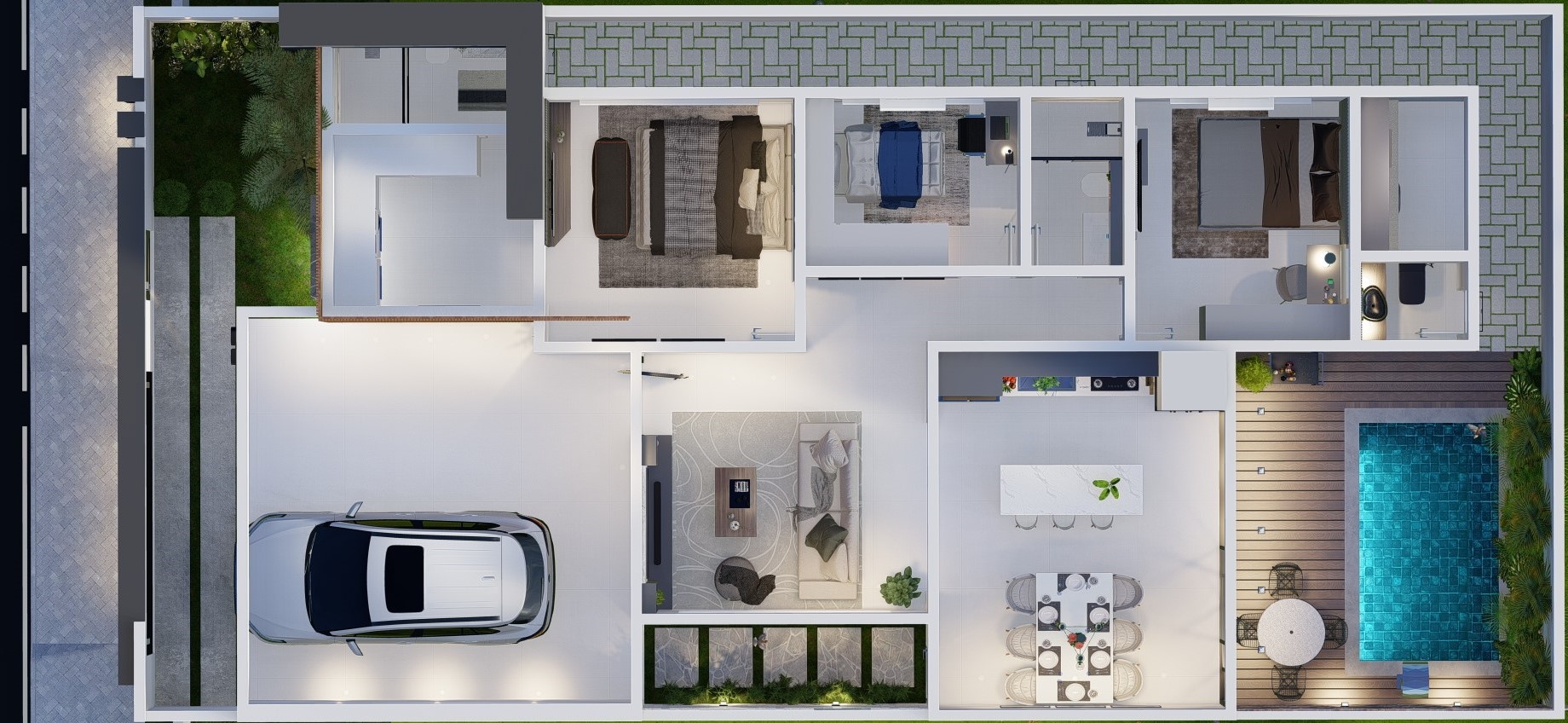casa terrea 10x20 moderna