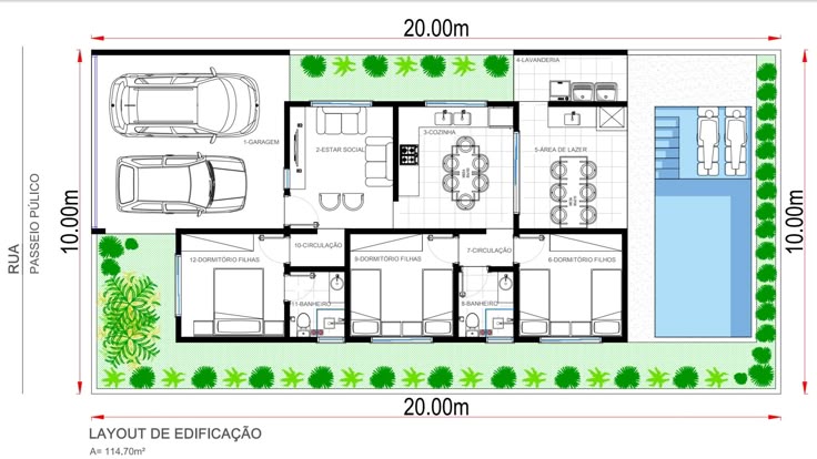 plantas de casas para lotes estreitos