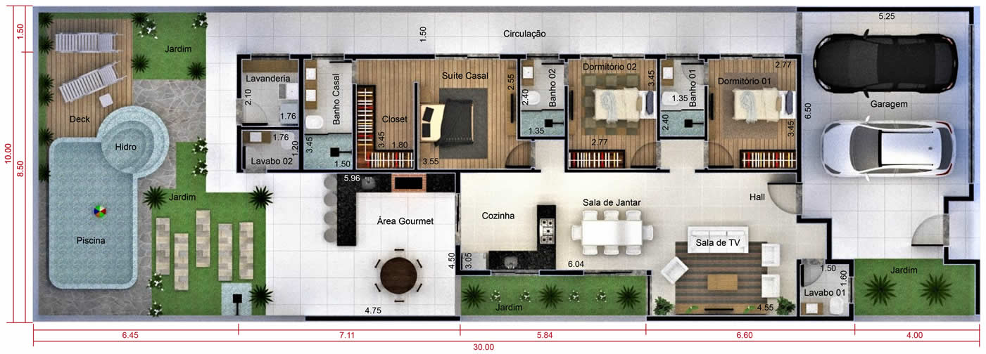 casa 3 quartos com piscina