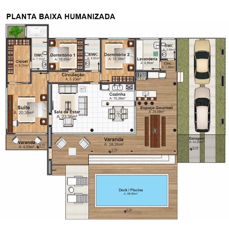 projeto casa 3 quartos térrea