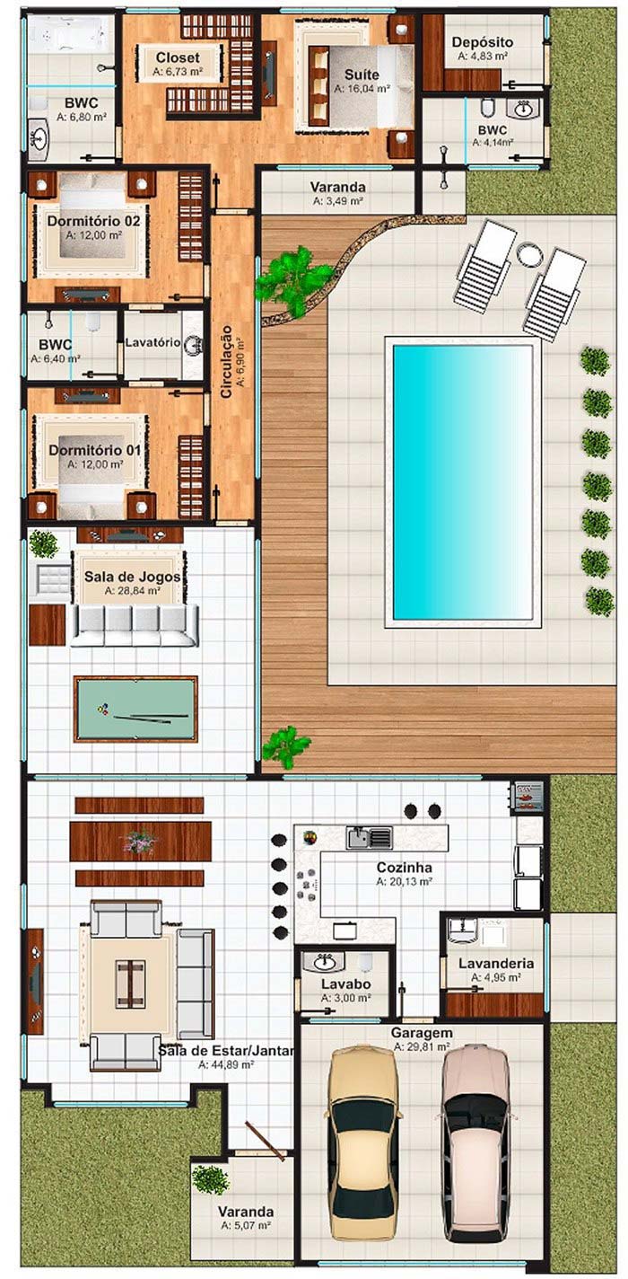 casa 3 quartos com suíte