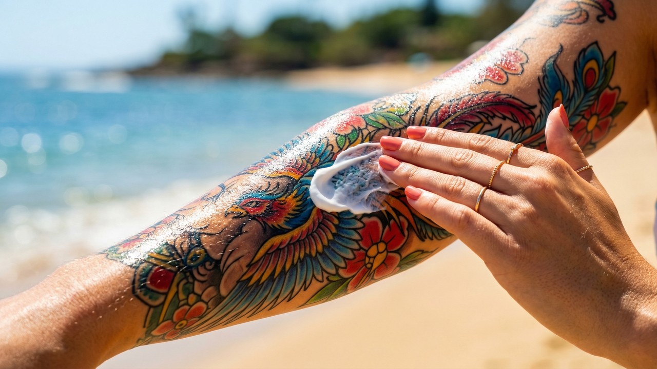 tatuagem desbotada protetor solar