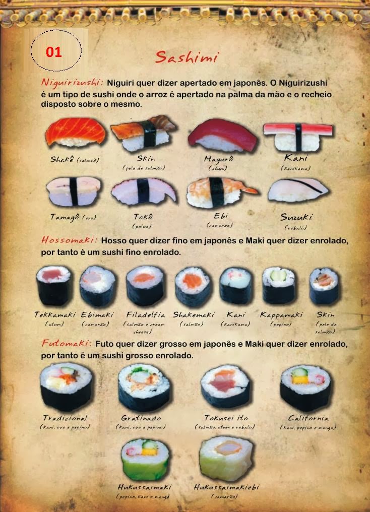 pratos japoneses frios