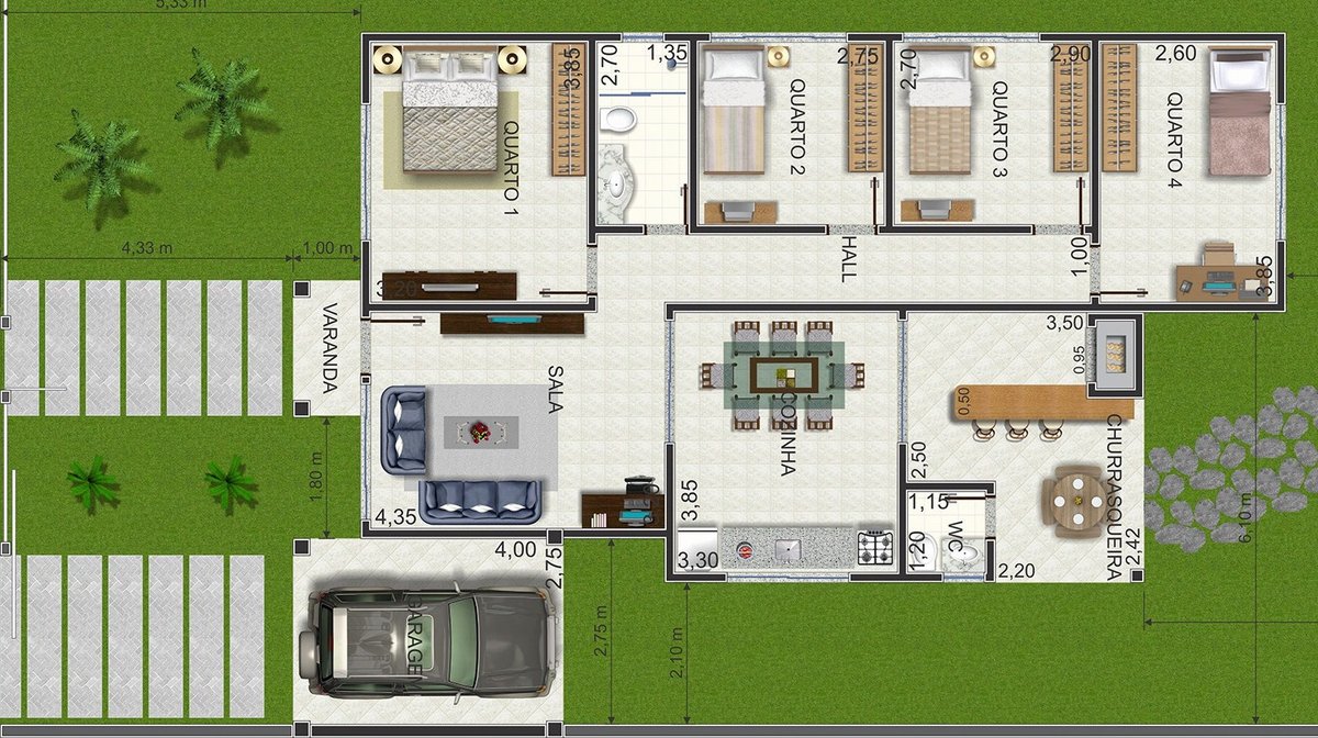 design de casas de campo rústicas