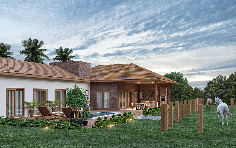 plantas de casas de campo modernas