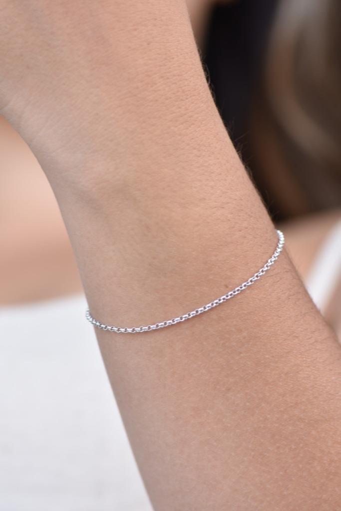 pulseira masculina prata 925 grumet