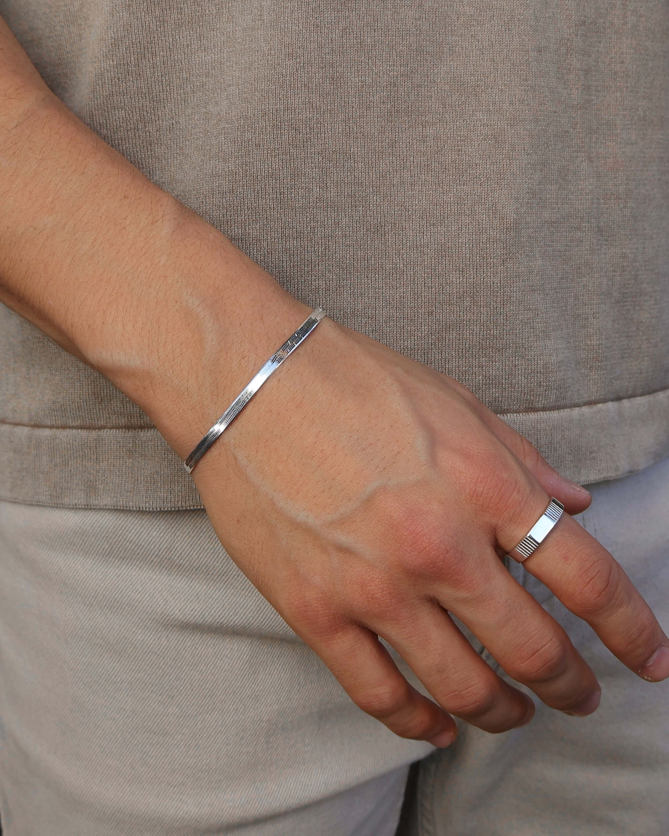 pulseira prata masculina elo grosso