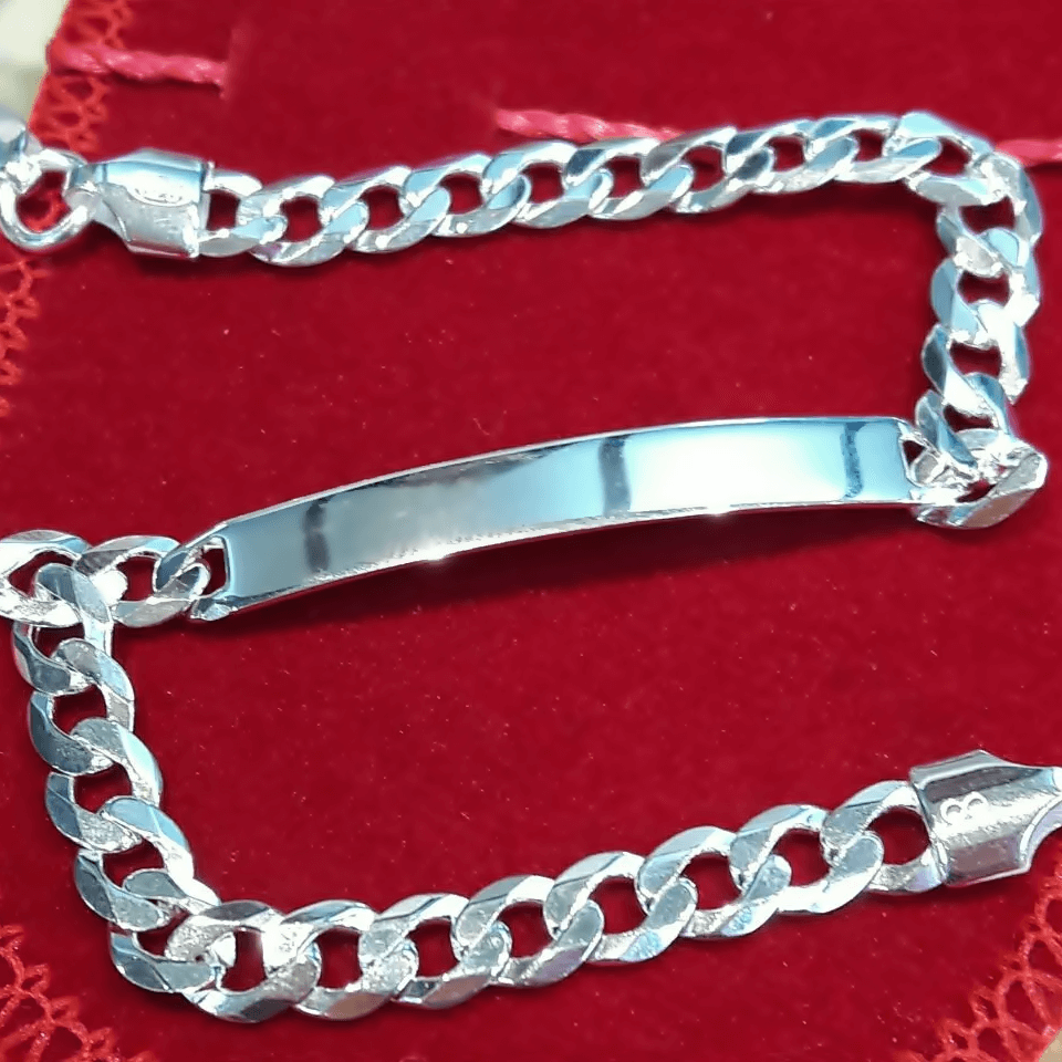 pulseira prata masculina elo grosso