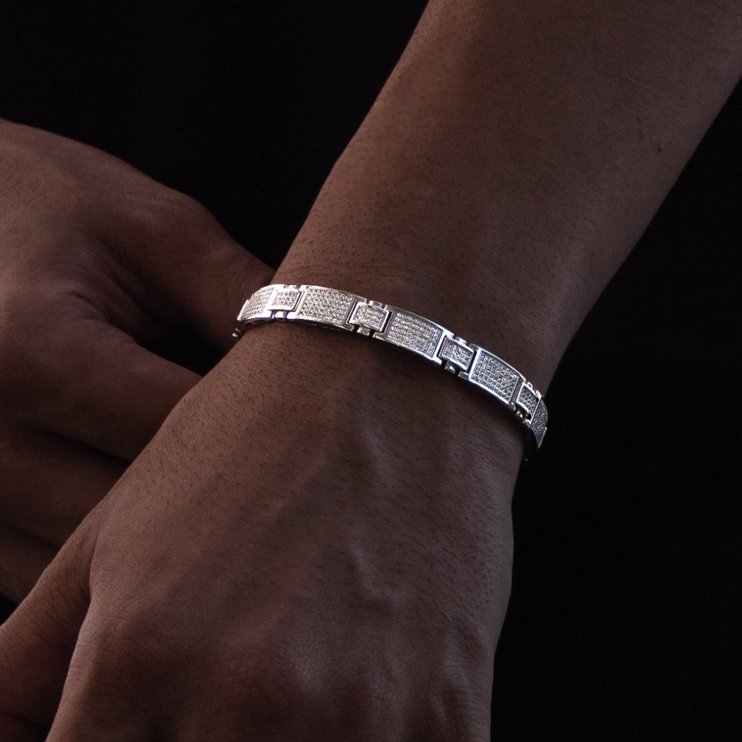 pulseira masculina prata 3mm
