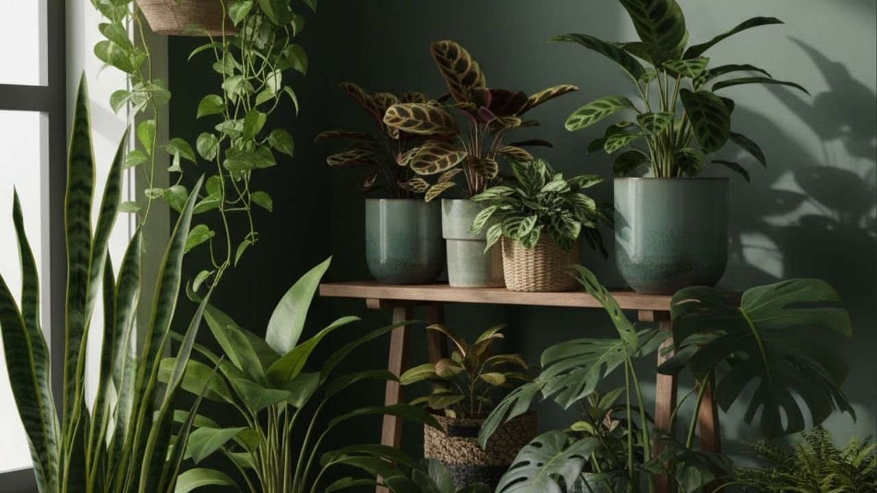 plantas de interior fáceis de cuidar e que purificam o ar em sombra