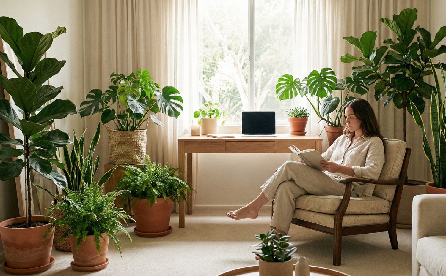 plantas para sala com pouca luz