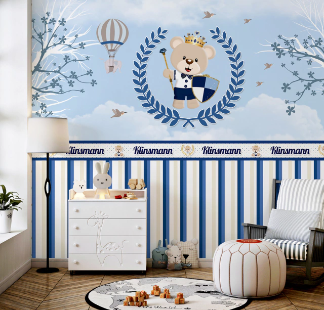 quarto de bebê azul marinho