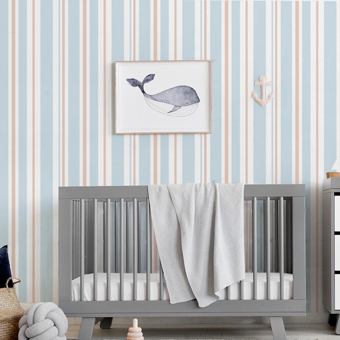 quarto de bebê azul marinho