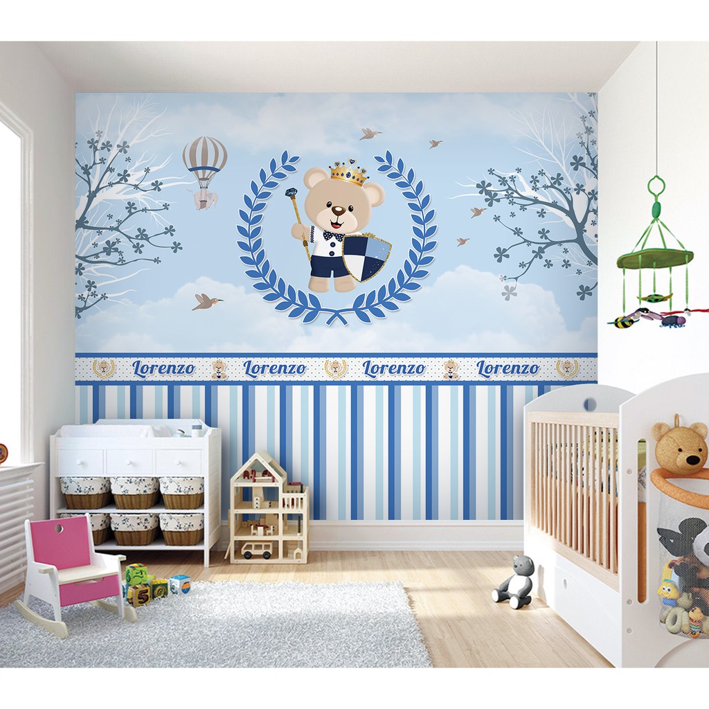 quarto de bebê azul claro