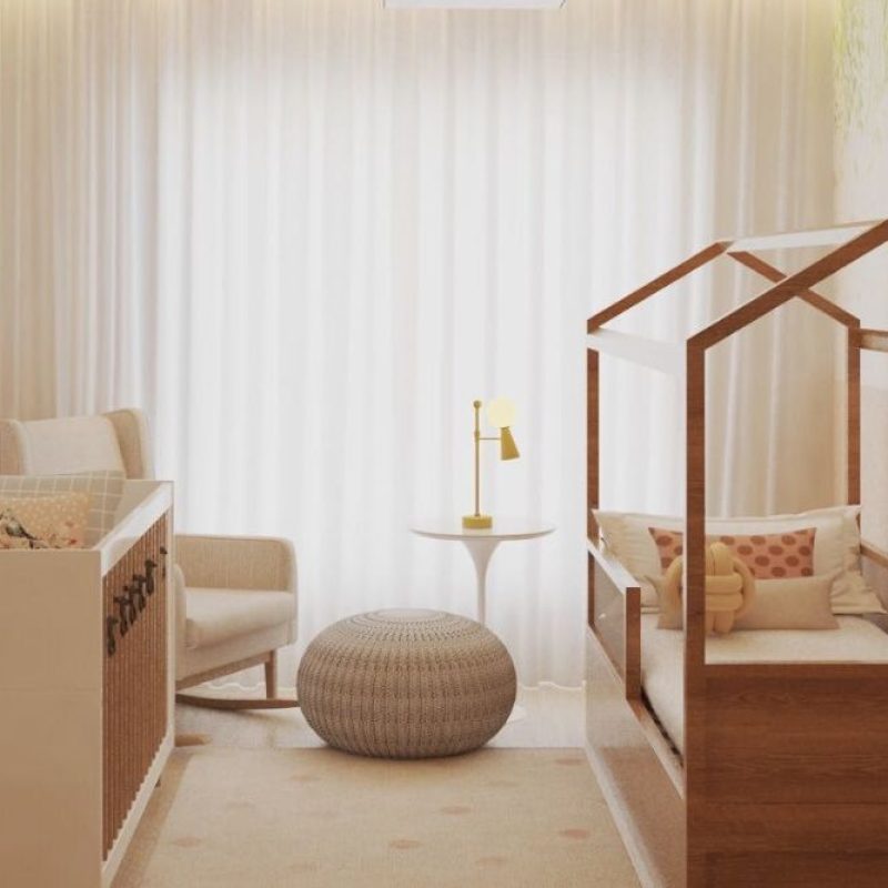 quarto infantil com design clean