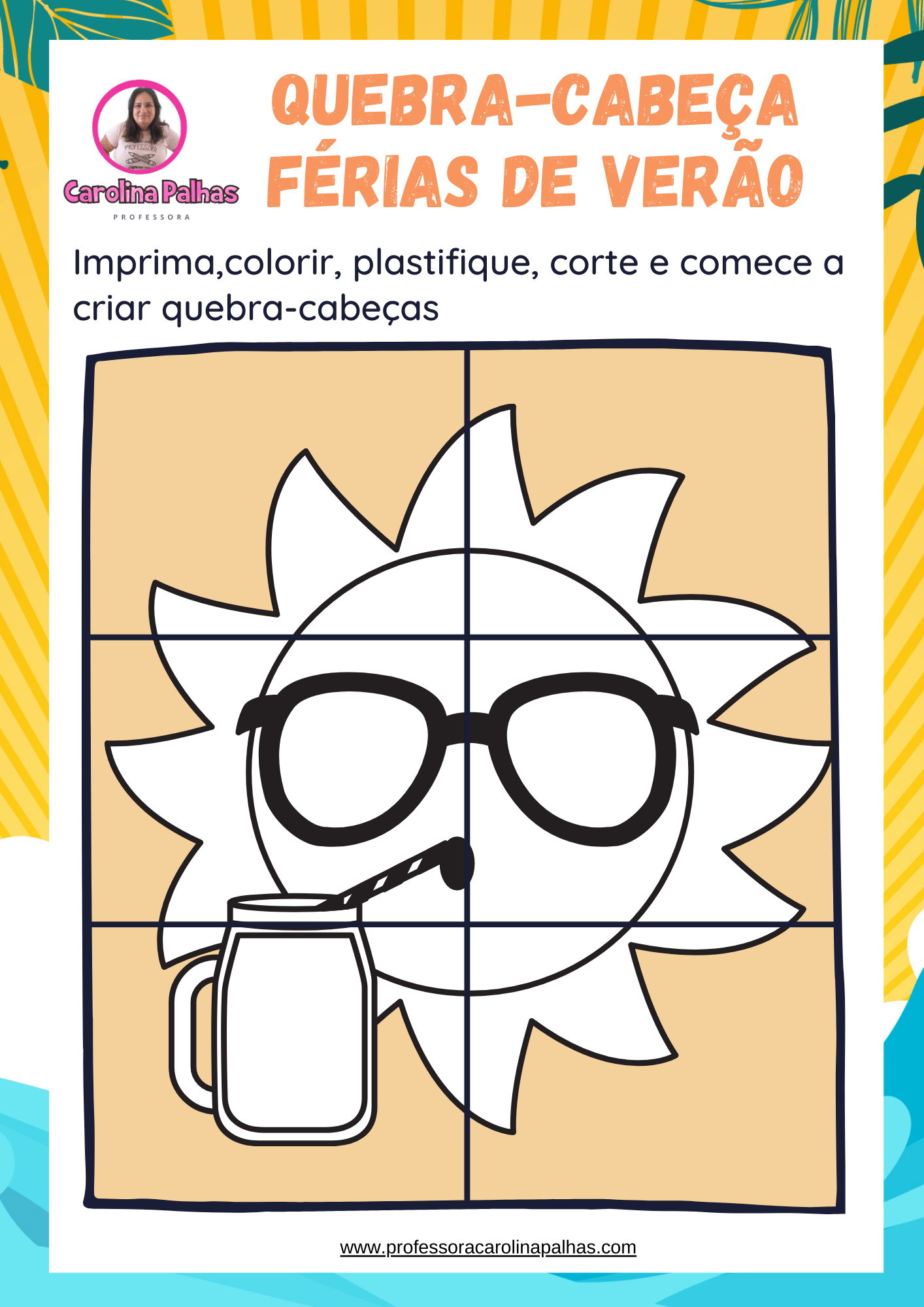 desenhos de quebra cabeça para colorir e montar