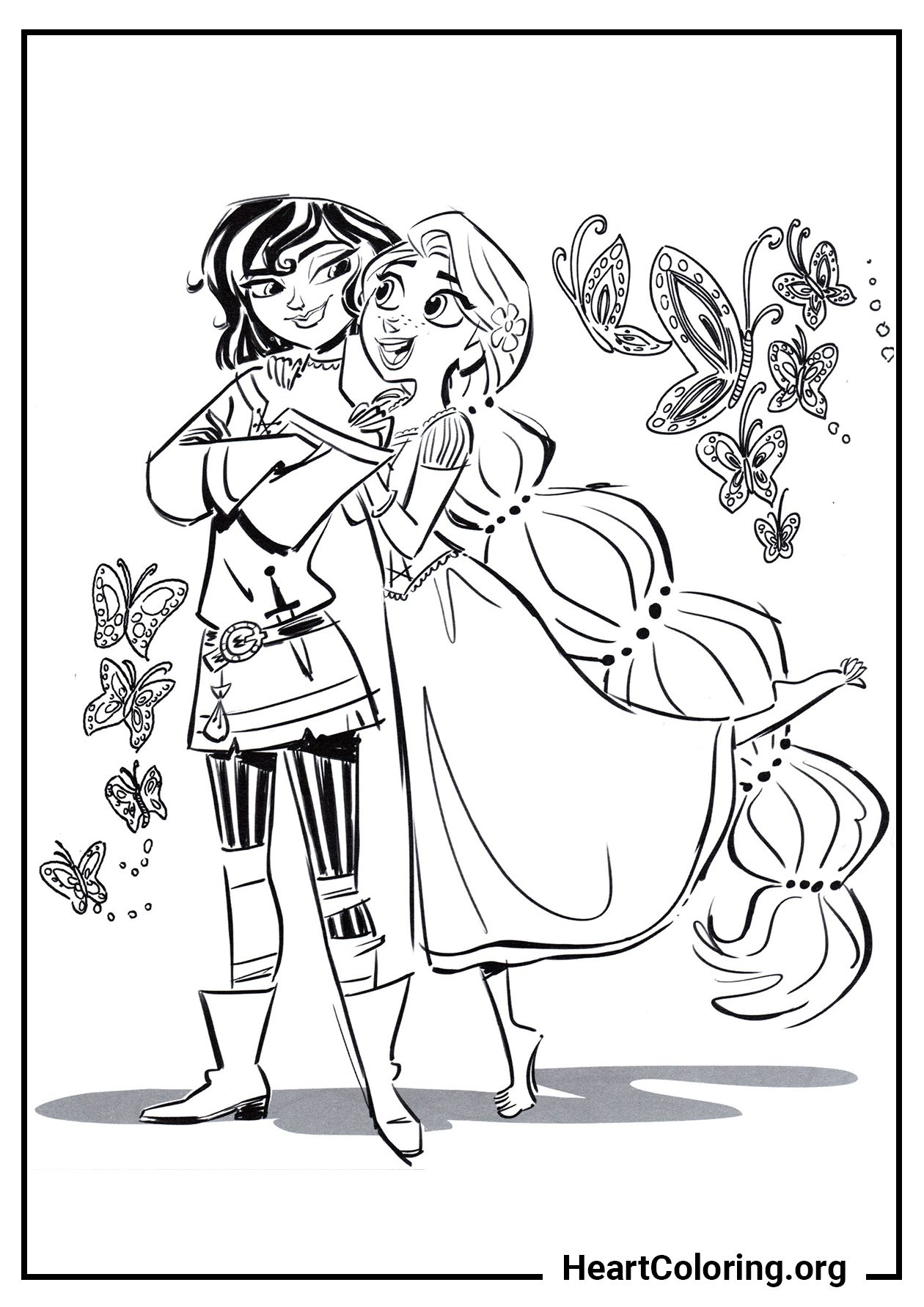 rapunzel em desenho para imprimir