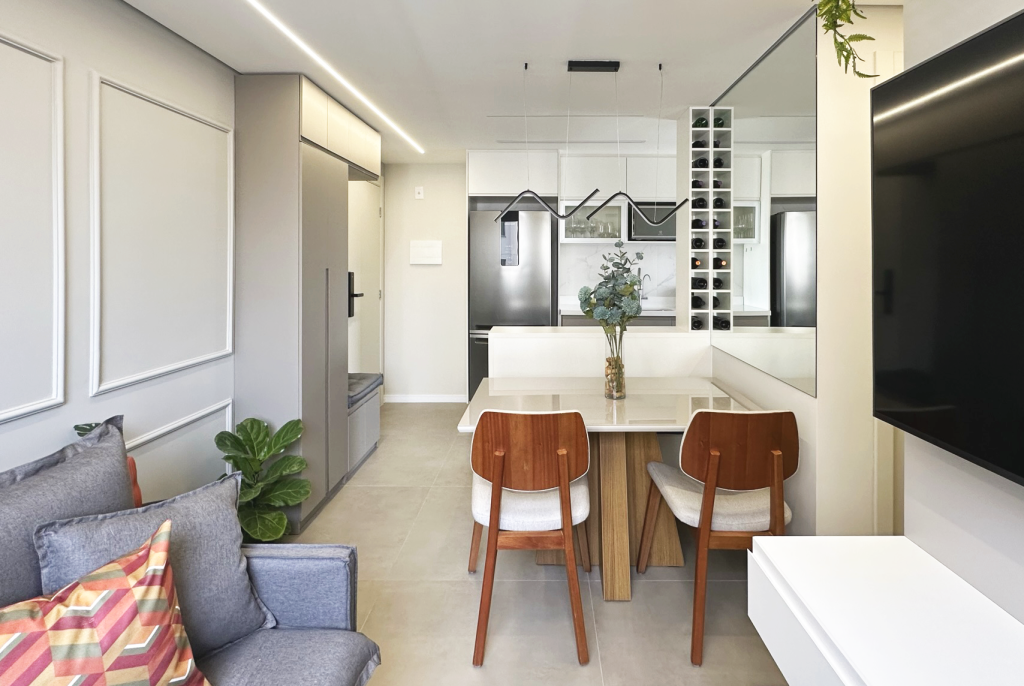 como decorar sala comprida e estreita