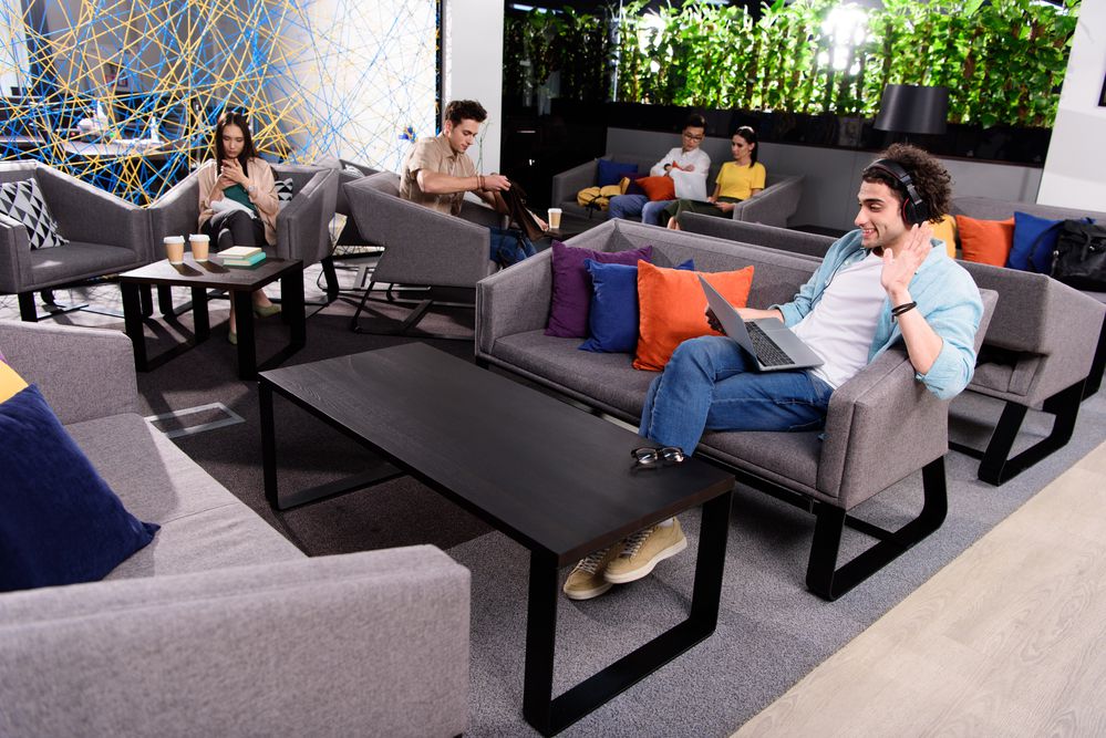 ideias de decoração para área de descanso empresarial