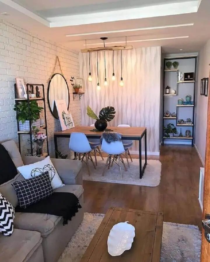 sala de estar e jantar juntas
