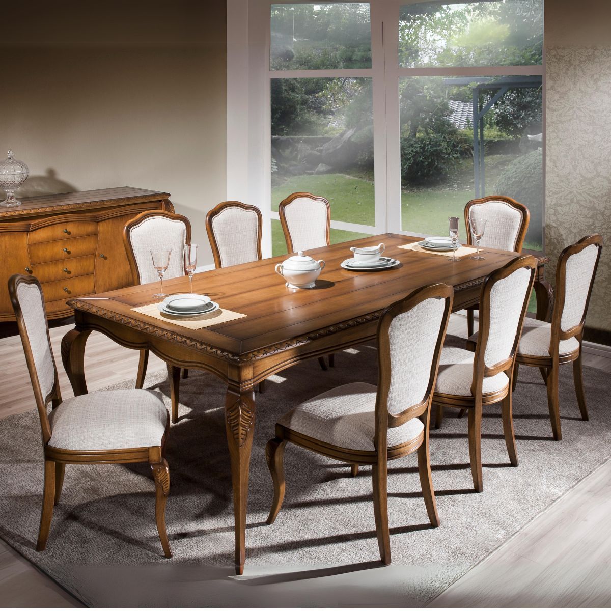 conjunto mesa e cadeiras 8 lugares