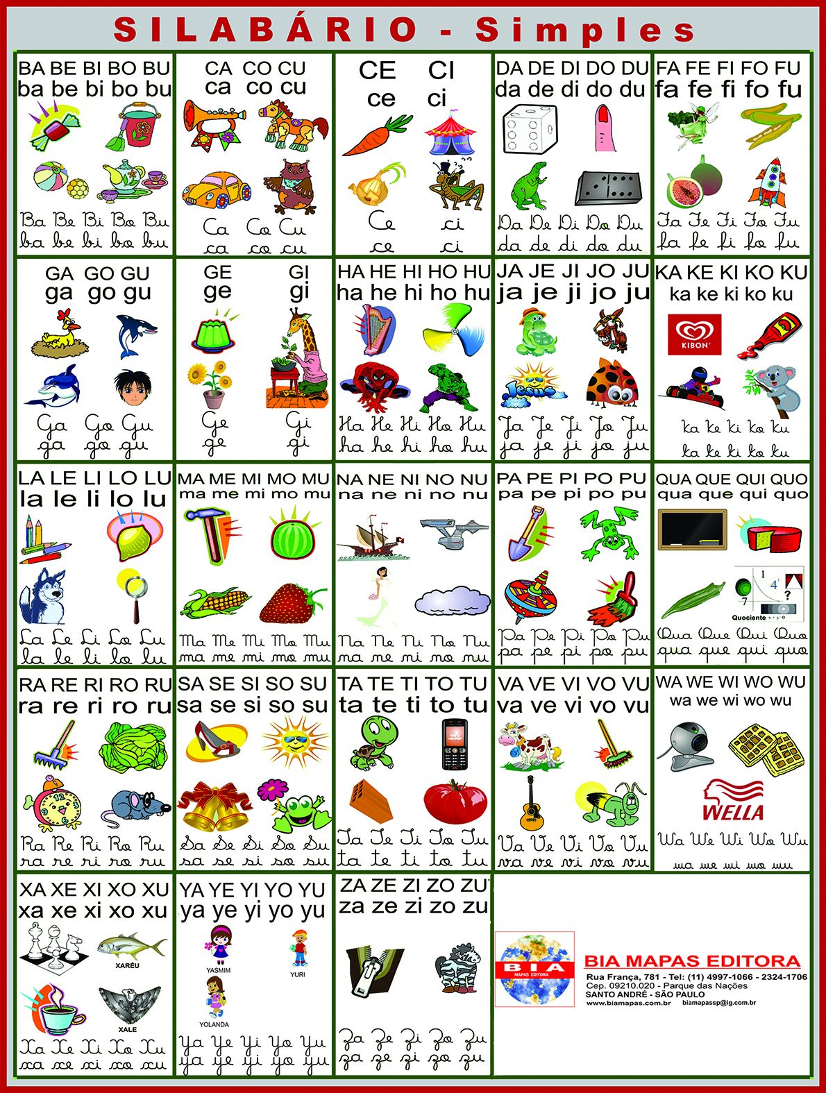 cartilha de alfabetizacao com figuras