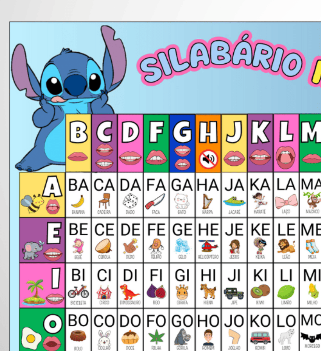 exercicios de silabas ilustradas