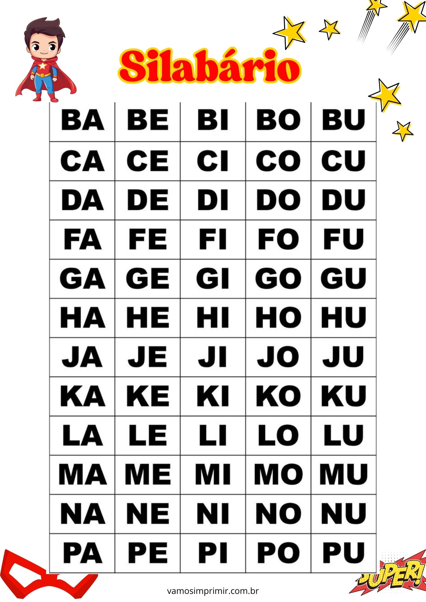 alfabeto para imprimir