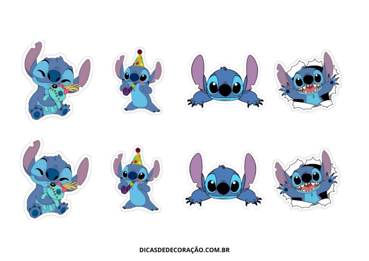 Stitch e Angel para imprimir