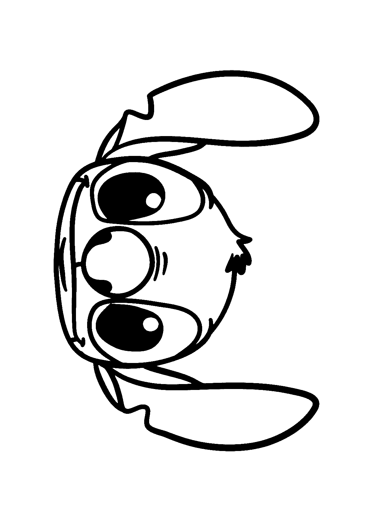 stitch em vetor para colorir