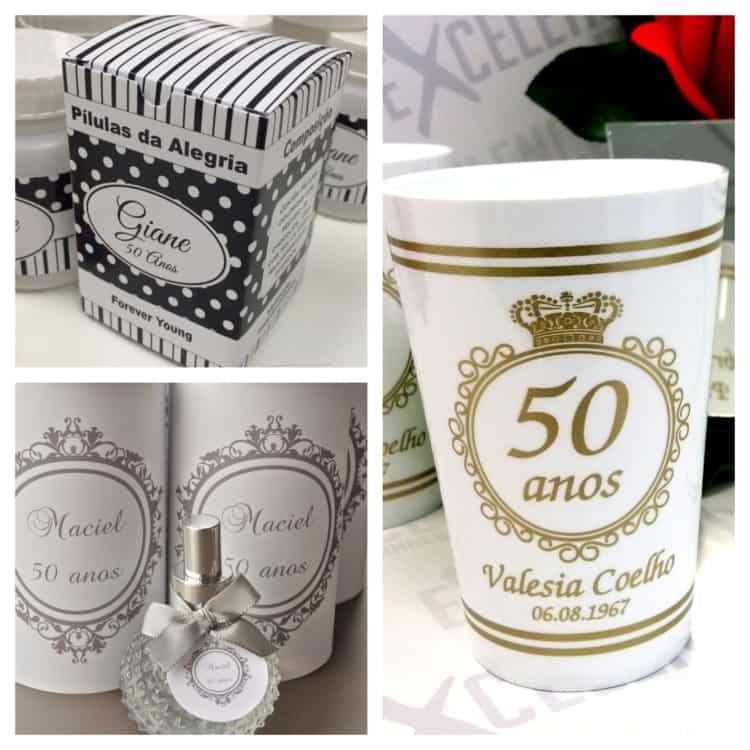 lembrancinha 50 anos criativa