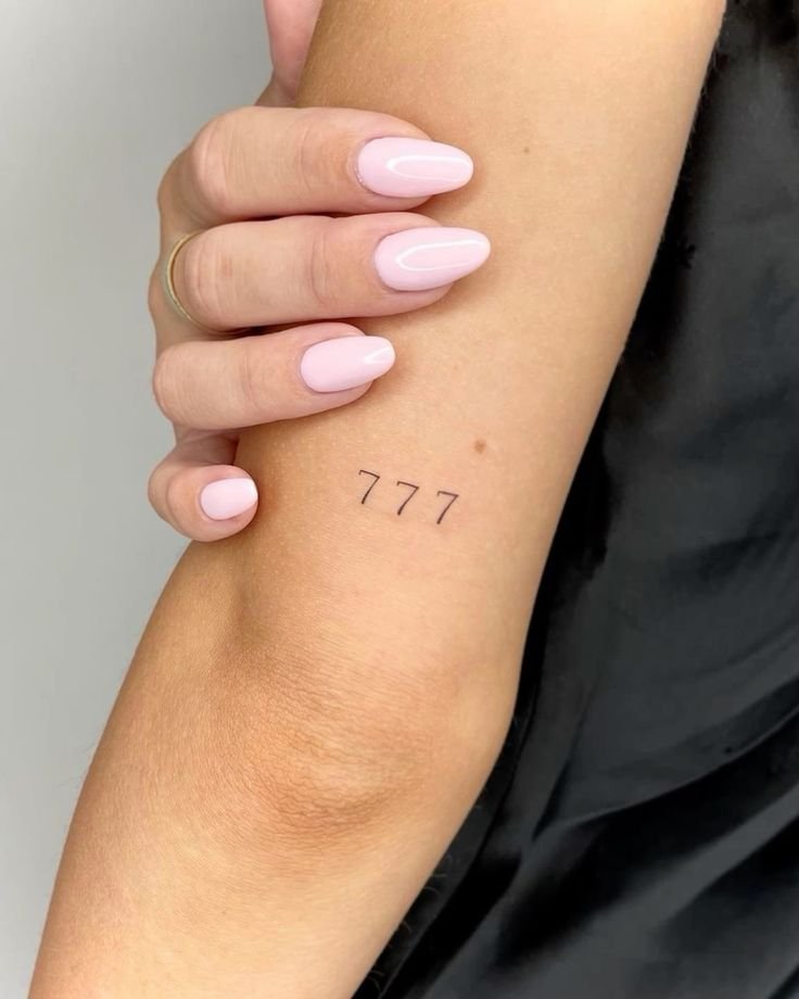 tatuagem 777 sorte