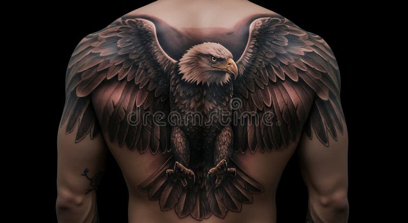 tatuagem de águia costas