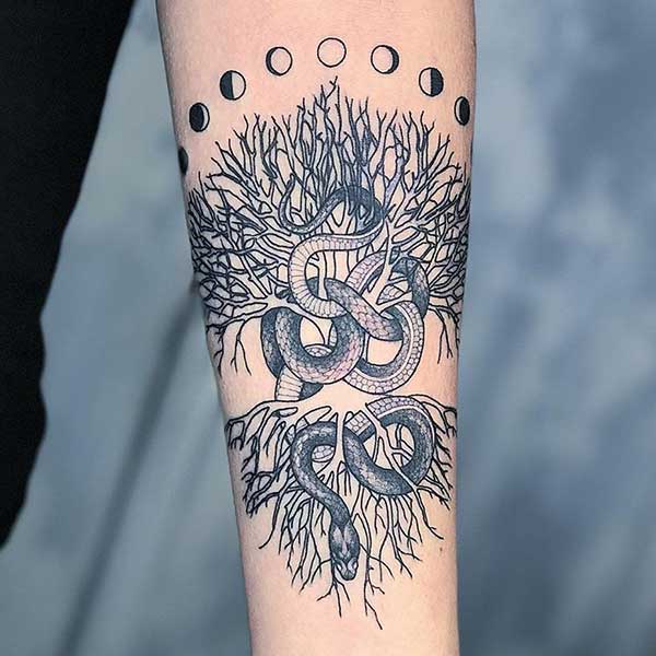 tatuagem arvore da vida costas