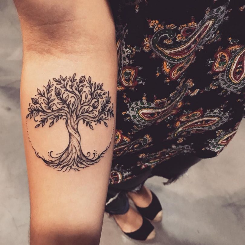 tatuagem arvore da vida familia