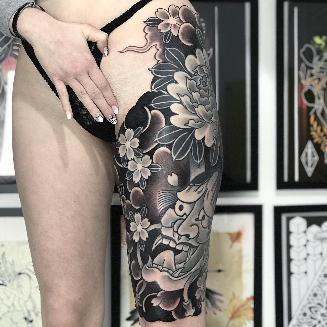 cicatrização tatuagem coxa