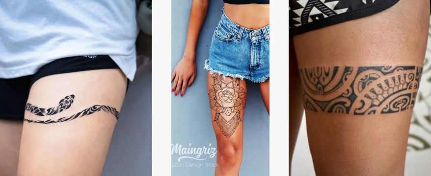 ideias de tatuagem coxa