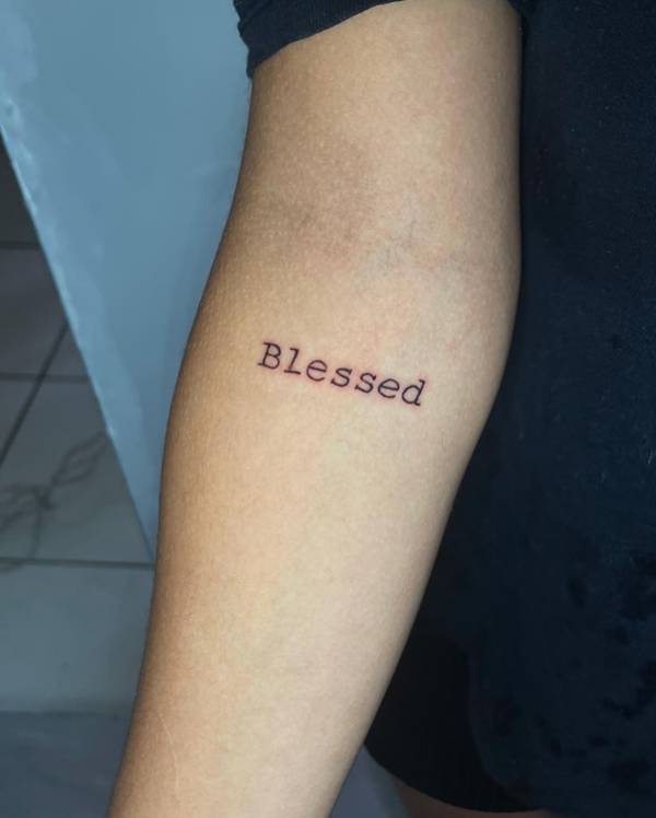 lettering blessed